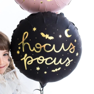 Hocus Pocus Folieballong Svart Guld