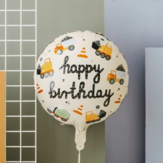 Byggarbetsplats Happy Birthday Folieballong