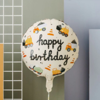 Byggarbetsplats Happy Birthday Folieballong