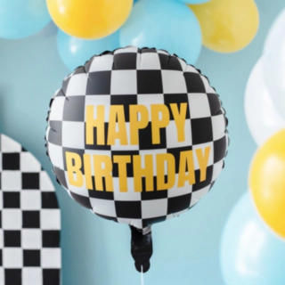 Racer Happy Birthday Folieballong