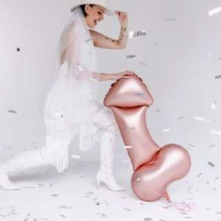 Penis Folieballong Rosaguld