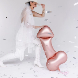 Penis Folieballong Rosaguld