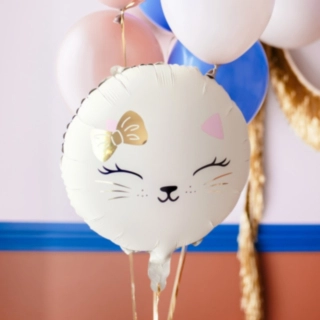 Katt Rund Folieballong