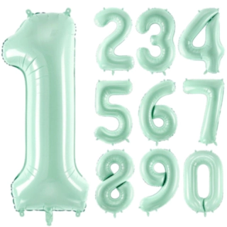Siffra Folieballong Pastellgrön 72 cm
