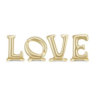LOVE Stående Folieballonger Guld