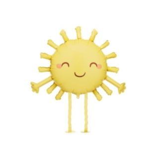 Gående Sol Folieballong