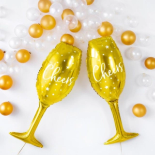 Champagneglas Folieballong