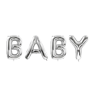Baby Folieballonger Silver
