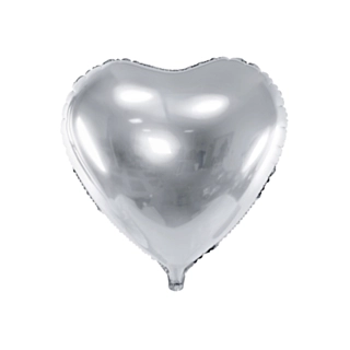 Hjärta Folieballong Silver