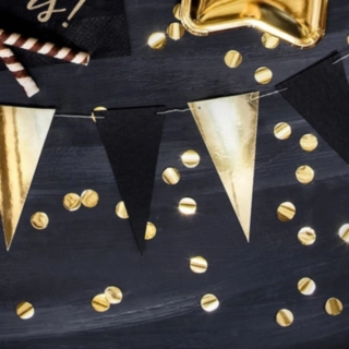 Vimpelgirlang Svart/Guld