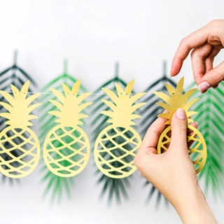 Ananas Girlang Guld