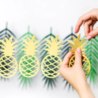 Ananas Girlang Guld