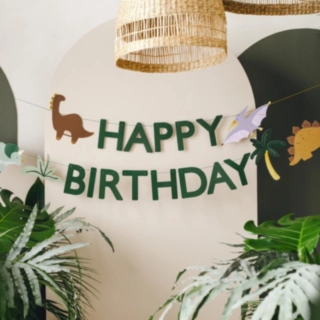 Dinosaurie Happy Birthday Girlang