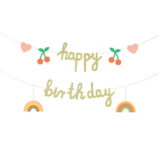 Happy Birthday Regnbåge Girlang