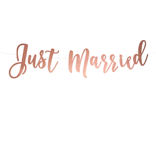 Just Married Girlang Roséguld