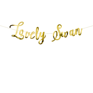 Lovely Swan Girlang Guld