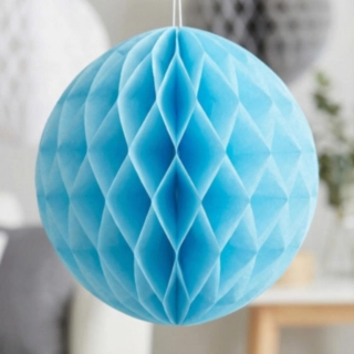 Honeycomb Pappersboll Ljusblå