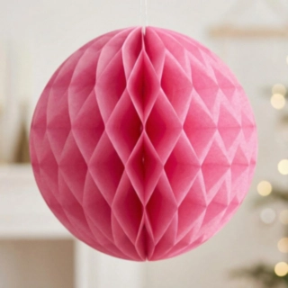 Honeycomb Pappersboll Rosa