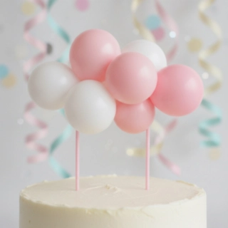 Ballong Tårttopper Rosa