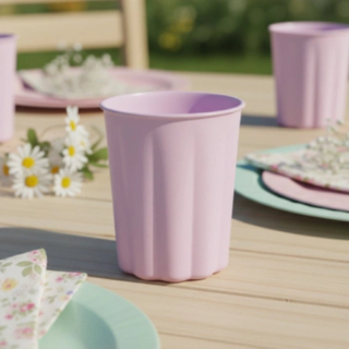 Pastell Plastmuggar Lila