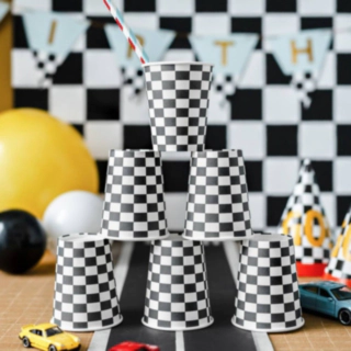 Racerflagga Pappmuggar