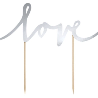 Love Tårttopper Silver