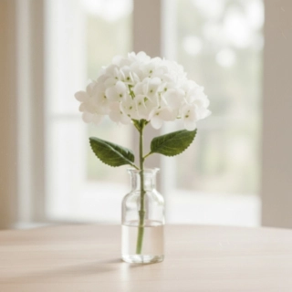 Konstgjord Hortensia Vit