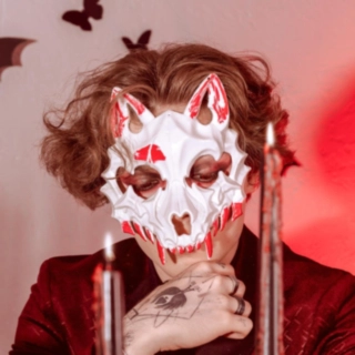 Blodig Varuv Mask Röd/Vit