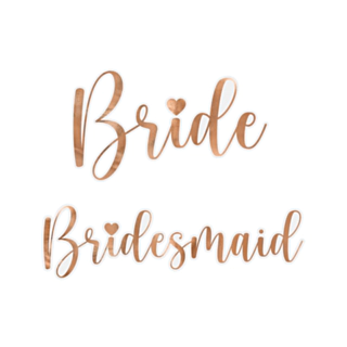 Bride & Bridesmaid Glasmarkörer