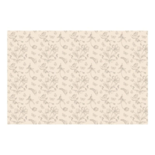 Blommig Duk Beige