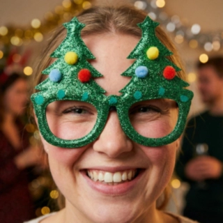 Glittriga Julgranar Glasögon