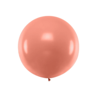 Stor Rund Ballong Metallic Roséguld
