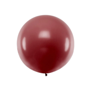 Stor Rund Ballong Pastell Burgundy