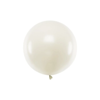 Stor Rund Ballong Pastell Creme