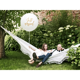 Just Married Jättestor Ballong Vit