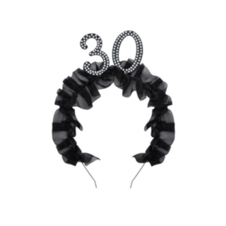 30 År Pärla Hårband Svart