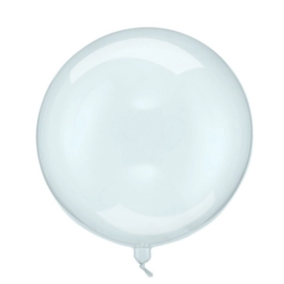 Transparent Klotrund Ballong Blå