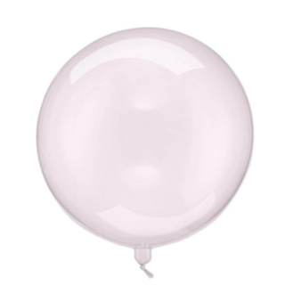 Transparent Klotrund Ballong Ljusrosa