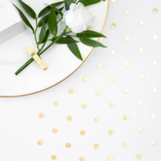 Prickig Organza Bordslöpare Guld