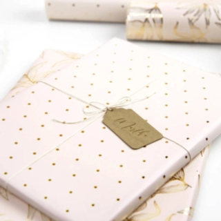 Prickigt Presentpapper Rosa