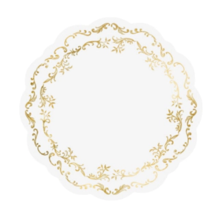 Ornament Bordstabletter Guld/Vit