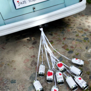 Bröllopsburkar För Bilen