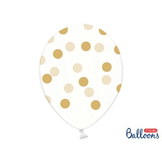 Prickiga Ballonger Guld/Transparenta