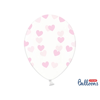 Ljusrosa Hjärtan Ballonger Transparenta