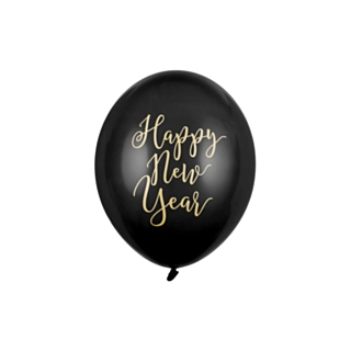 Happy New Year Ballonger Svarta