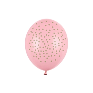 Guldprickiga Ballonger Pastell Rosa