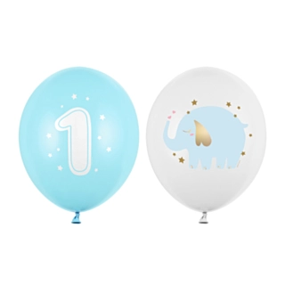 1 År Ballongmix Ljusblå