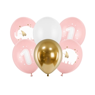 Ballongmix 1-årsdagen Ljusrosa