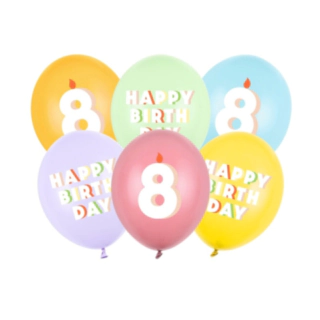 8 År Födelsedag Latexballonger