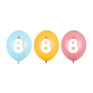 8 År Födelsedag Latexballonger